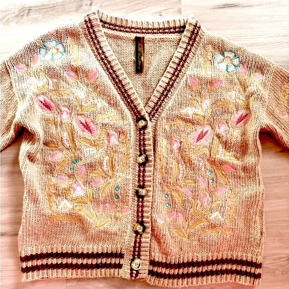 Aratta Silent Journey Embroidered Cardigan